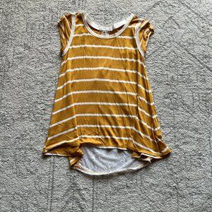 Jolt Size Medium Yellow and White Striped Shirt